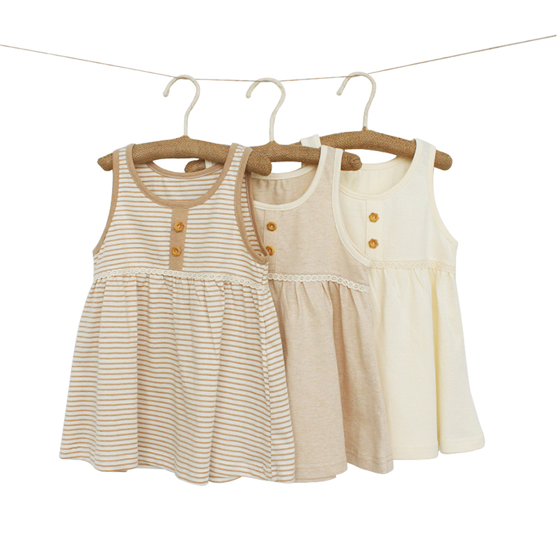 天然植物染色婴儿连衣裙